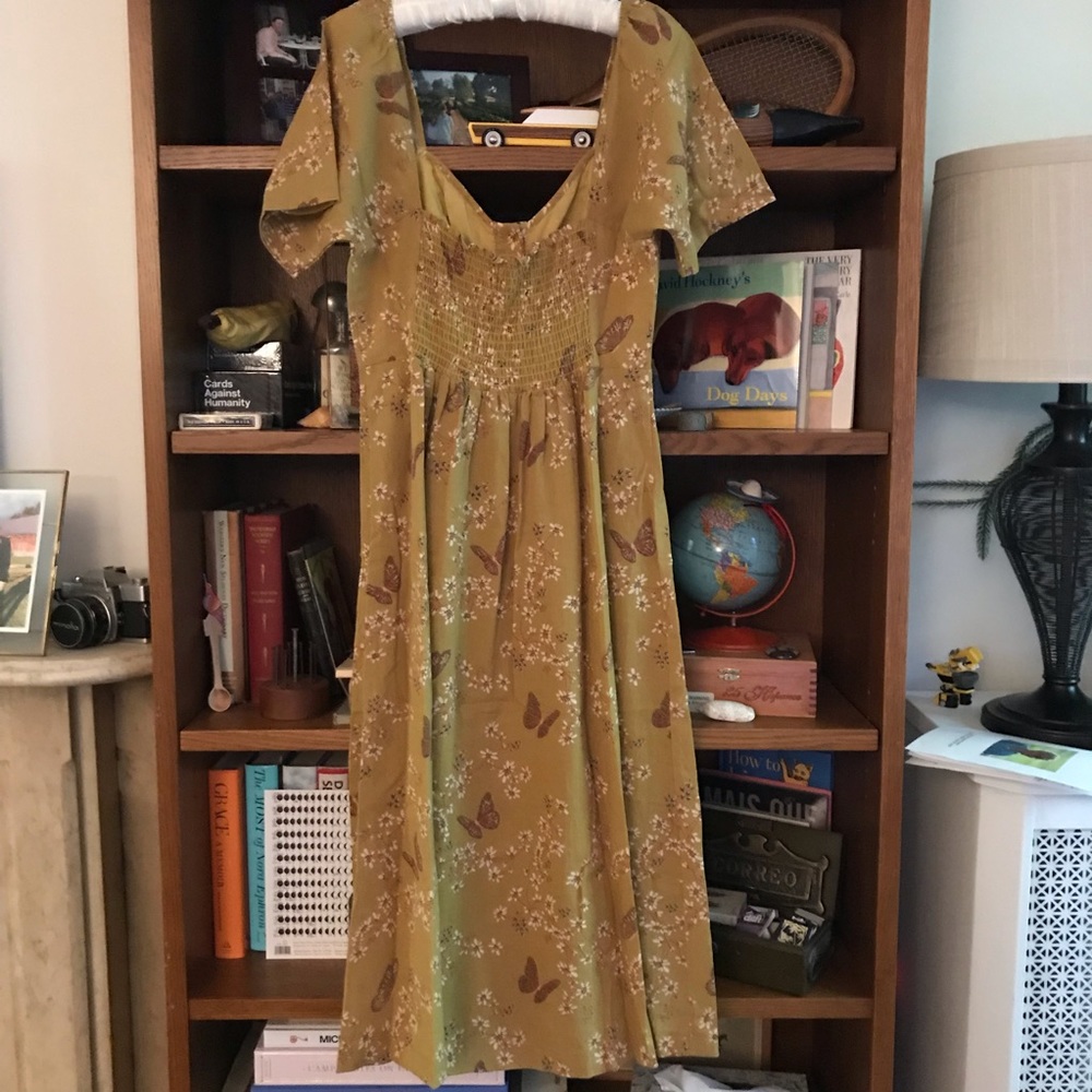 Madewell Flutter Sleeve Midi Dress